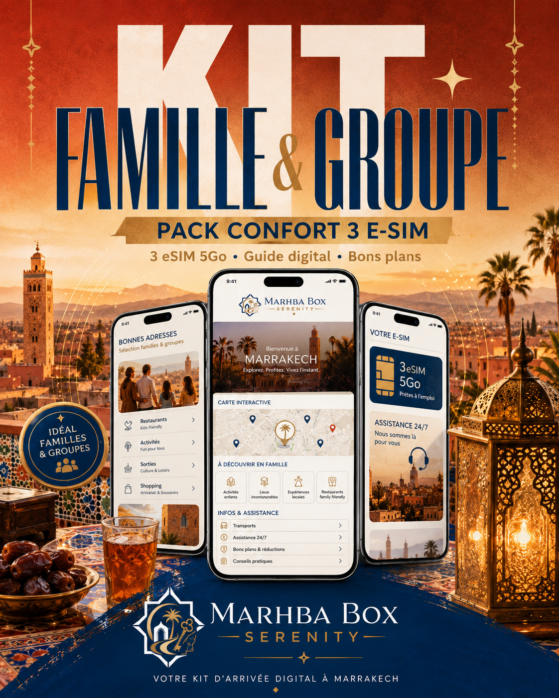 Kit Famille & Groupe : Pack Confort 3 E-SIM