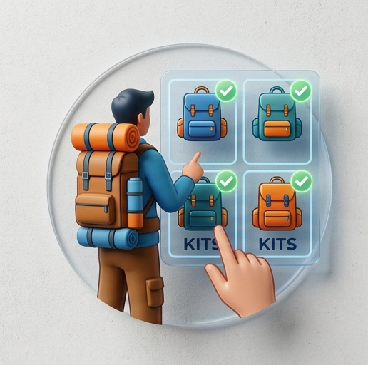 Réservation en ligne sécurisée d'un kit de voyage Marrakech