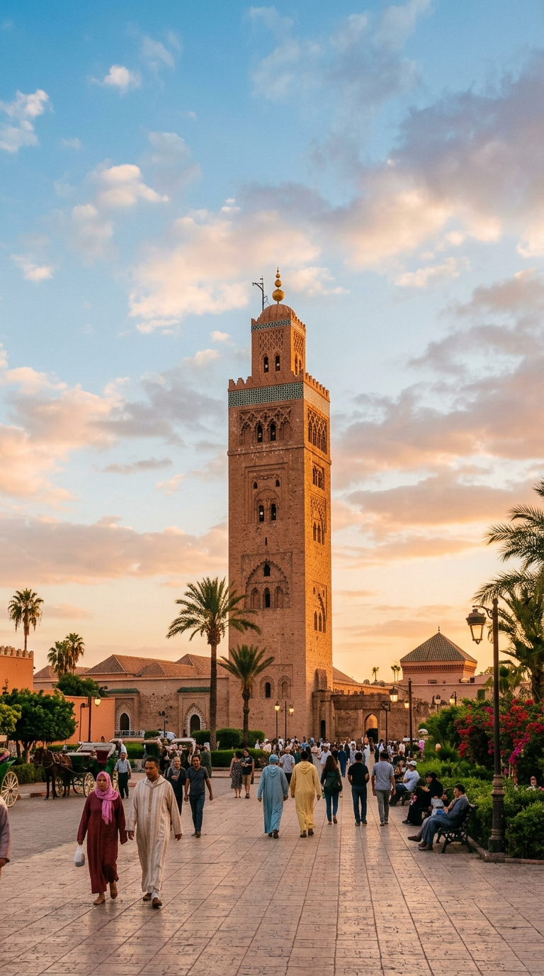 Mosquée Koutoubia à Marrakech, incontournable du guide touristique digital